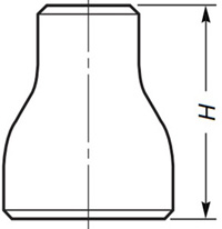 Concentric-Reducer-Black-Paint-Seamless-Buttweld-ASTM-A234-wpb-drawing