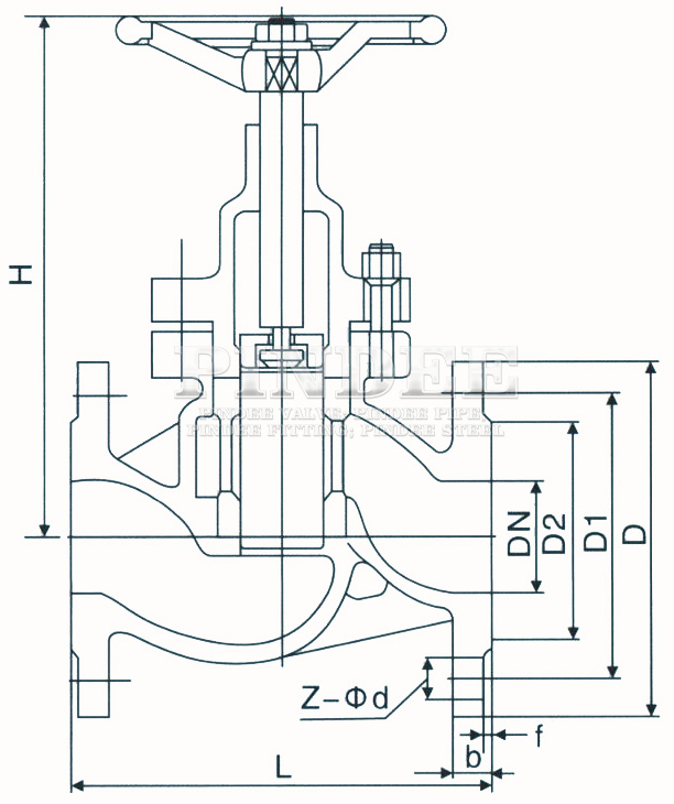 Piston-Globe-Valvedrawing
