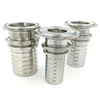 12.7mm OD Pindee Stainless Steel SS304 Clamp Ferrule Hose Adaptor