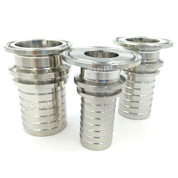 Pindee Stainless Steel 304 316 Hygienic Rubber Hose Adapter