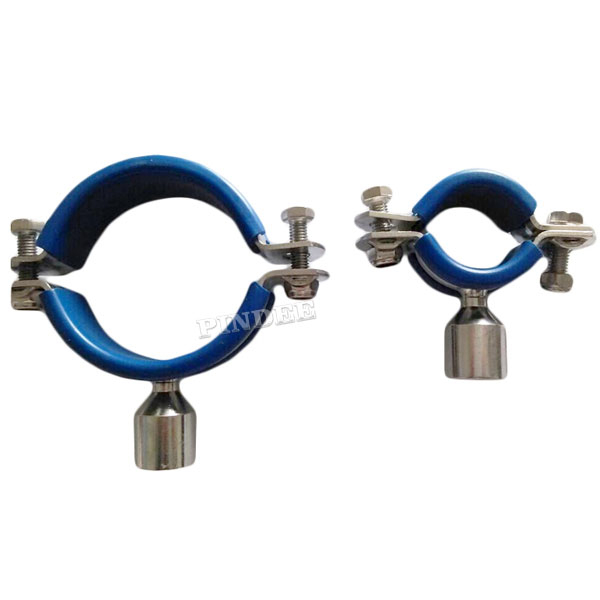 Pindee Stainless Steel Blue Insert M10 BOSS Hygienic Pipe Clips Pipe Hangers