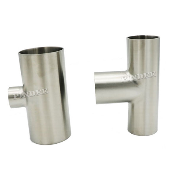 Sanitary Pindee Stainless Steel Welding Short Type Reducing Tee 8IN x 3IN