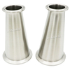 2Inch x 1Inch Tri Clamp Cone Reducer Conical Under Pindee Stainless Steel