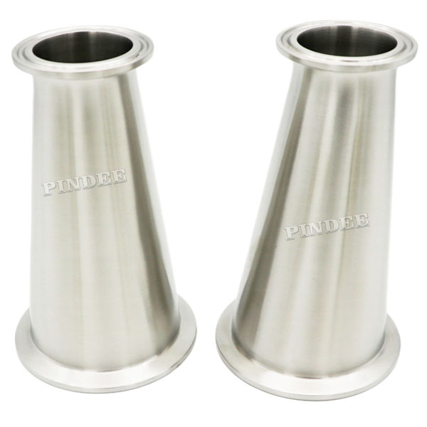 2Inch x 1Inch Tri Clamp Cone Reducer Conical Under Pindee Stainless Steel
