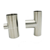 304 Pindee Stainless Steel Sanitary Equal Short Tee Weld End 2 inch 3 Way