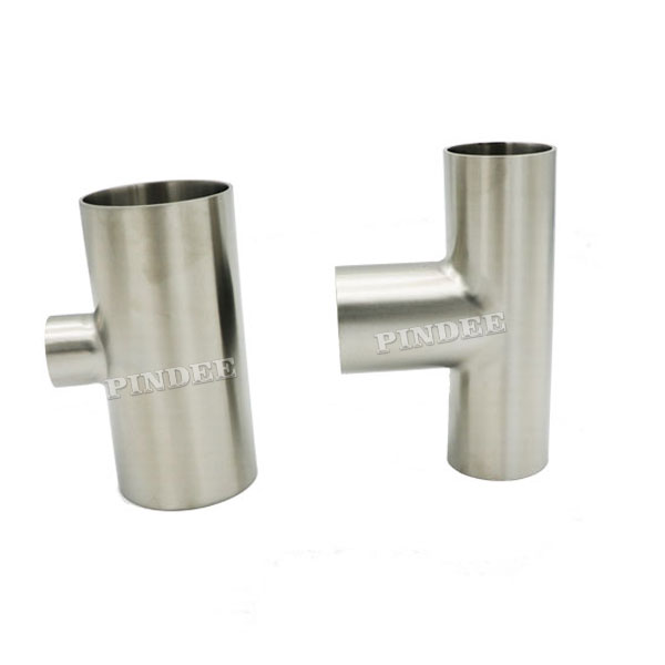 304 Pindee Stainless Steel Sanitary Equal Short Tee Weld End 2 inch 3 Way