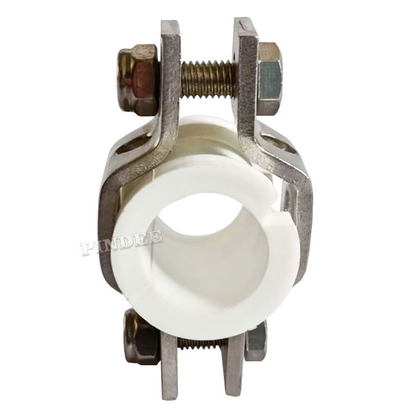 Pindee Stainless Steel 2 Inch Hexagon Tube Hanger With PVC Sleeve