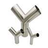 Pindee Stainless Steel Sanitary Y-Type 2 in Polished Butt Weld Tee Tube Fitting