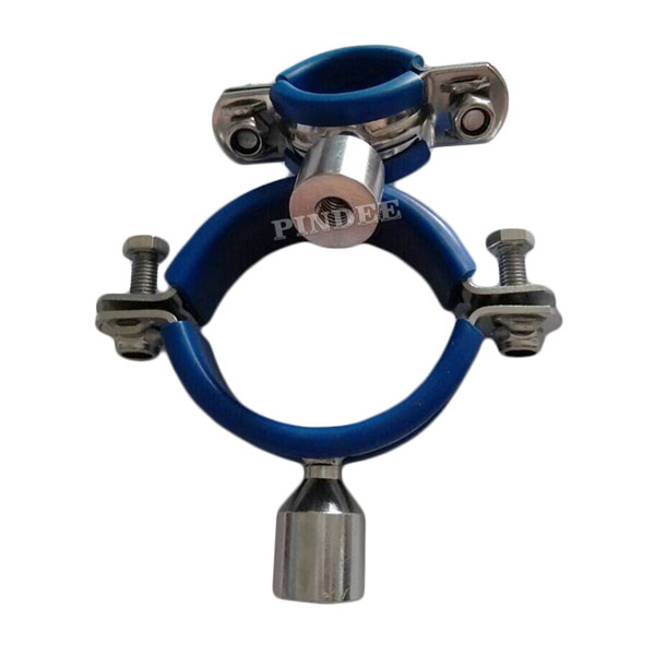 Pindee Stainless Steel Blue Insert M10 BOSS Hygienic Pipe Clips Pipe Hangers