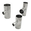 Sanitary Pindee Stainless Steel Welding Short Type Reducing Tee 8IN x 3IN