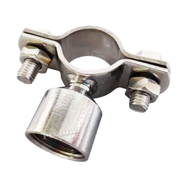 Pindee Stainless Manufacture BSP Female Socket Double Bolted Saddle Clip