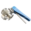 Pindee Stainless Steel Sanitary Butterfly Valves Tri Clamp Manual with Trigger Handle