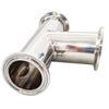 2IN 51mm Pindee Stainless Steel 304&316 Sanitary Tri-Clamp Tees