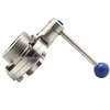 Pindee Stainless Steel Welded Male End Sanitary Butterfly Valve