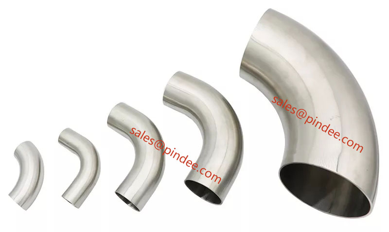 Pindee Stainless Steel DN80 3IN Sanitary 45 Degree Elbows With Tangents-6