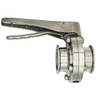 Pindee Stainless Steel Sanitary Butterfly Valve Tri Clamp with Mirror Polished Trigger Handle