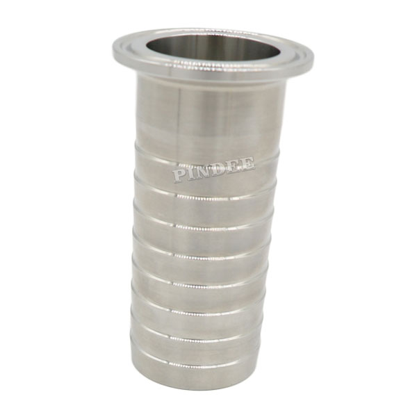 316 Sanitary Pindee Stainless Steel Tri Clamp Ferrule Hose Adaptor