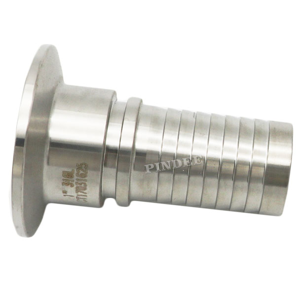 Pindee Stainless Steel 304 316 Hygienic Rubber Hose Adapter