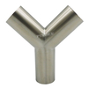 Pindee Stainless Steel Sanitary Y-Type 2 in Polished Butt Weld Tee Tube Fitting
