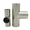 304 Pindee Stainless Steel Sanitary Equal Short Tee Weld End 2 inch 3 Way