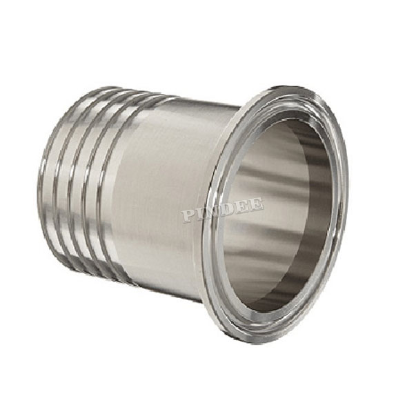 316 Sanitary Pindee Stainless Steel Tri Clamp Ferrule Hose Adaptor