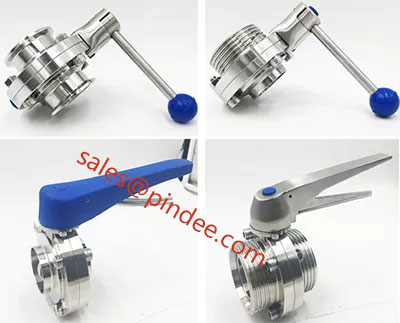 Pindee Stainless Steel Welded Male End Sanitary Butterfly Valve-3