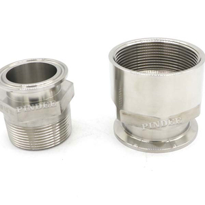 Pindee Stainless Steel 3A SMS DIN Tri Clamp Pipe Adapters Male NPT