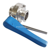Pindee Stainless Steel Sanitary Butterfly Valves Tri Clamp Manual with Trigger Handle