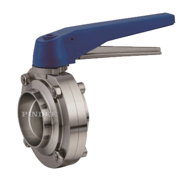 Pindee Valve Manufacture Sanitary Multi Position Butterfly Valve with Triggle Handle