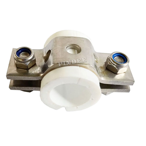 Pindee Stainless Steel 2 Inch Hexagon Tube Hanger With PVC Sleeve