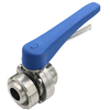 Pindee Stainless Steel Sanitary Union-Male Butterfly Valve Manual Type