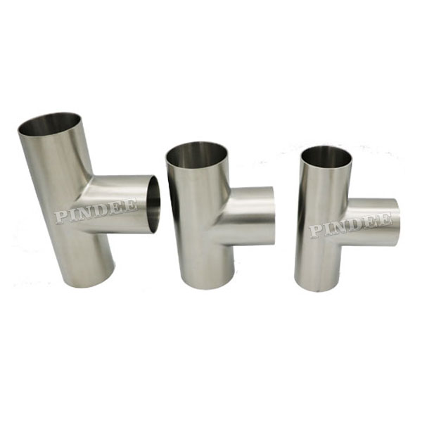 304 Pindee Stainless Steel Sanitary Equal Short Tee Weld End 2 inch 3 Way