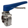 Pindee Valve Manufacture Sanitary Multi Position Butterfly Valve with Triggle Handle
