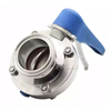 Pindee Stainless Steel Sanitary Butterfly Valve Manual Tri Clamp with Multiple Position Gear Handle