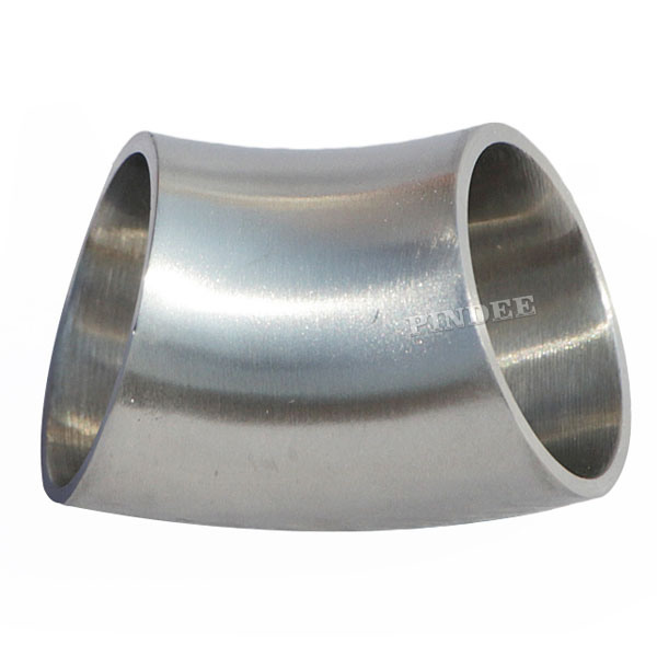 Pindee Stainless Steel DN80 3IN Sanitary 45 Degree Elbows With Tangents