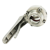 Pindee Stainless Steel Sanitary Butterfly Valve Tri Clamp with Mirror Polished Trigger Handle