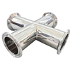 4 Way Tri Clamp Cross Fits 1.5IN Sanitary Fitting Pindee Stainless Steel 304 Pipe OD 32mm 