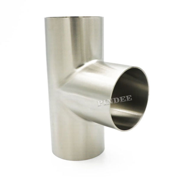 304 Pindee Stainless Steel Sanitary Equal Short Tee Weld End 2 inch 3 Way