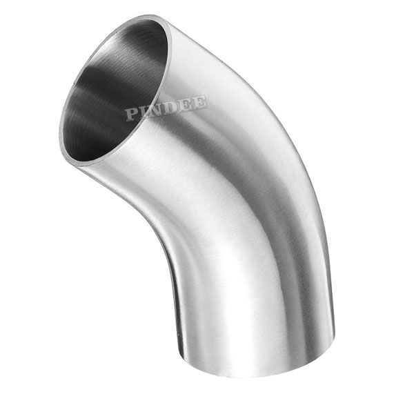 Pindee Stainless Steel DN80 3IN Sanitary 45 Degree Elbows With Tangents