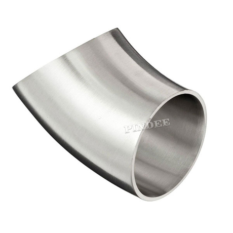 Pindee Stainless Steel DN80 3IN Sanitary 45 Degree Elbows With Tangents