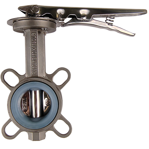 Pindee Valve Manufacture Silicone Rubber Seat Stainless Steel Wafer Butterfly Valve with Handlever