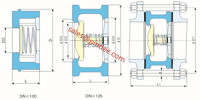 Single-Disc-Wafer-Type-Swing-Check-Valve-drawing