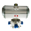 Tri Clamp Pneumatic Actuator 3 Way Ball Valve