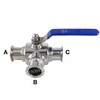 Hygienic Stainless Steel Clamped 3-Way Ball Valve