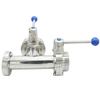 Sanitary Threaded 3 Way Butterfly Valves with Linkage Level 