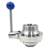 Sanitary Butterfly Type Ball Valve Threaded Ends