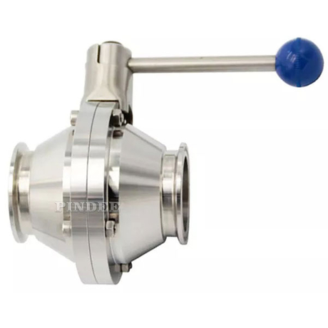 Sanitary Stainless Steel Butterfly Type Ball Valve Tri Clamp