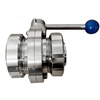 Hygienic Manual Butterfly Valves With Union Nut DIN RJT SMS