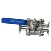 Sanitary 3 Piece Ball Valve With Manual Lever