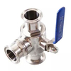 Hygienic Stainless Steel Clamped 3-Way Ball Valve